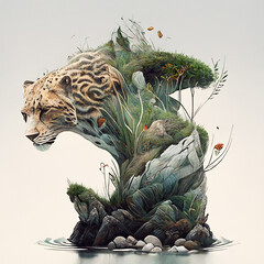 Fototapeta premium tiger in the jungle