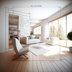 Fototapeta premium modern living room