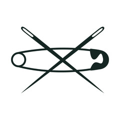 Sewing Needle icon vector. Needle Thread illustration sign. Sewing symbol. seamstress logo.