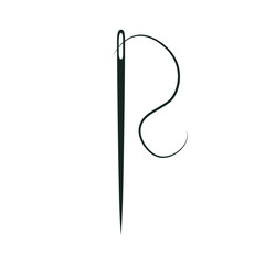 Sewing Needle icon vector. Needle Thread illustration sign. Sewing symbol. seamstress logo.