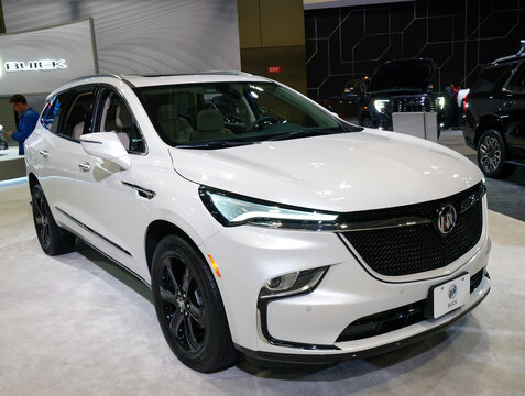 TORONTO-FEBRUARY 22, 2023: Buick Enclave Essence Sport Touring at the 2023 Canadian International Auto Show in Toronto