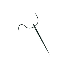 Sewing Needle icon vector. Needle Thread illustration sign. Sewing symbol. seamstress logo.