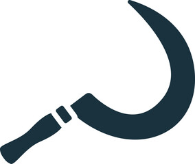 Sickle icon. Monochrome simple sign from agriculture collection. Sickle icon for logo, templates, web design and infographics.