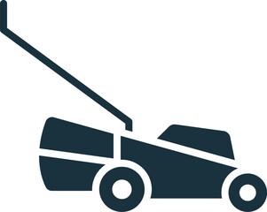 Lawn mover icon. Monochrome simple sign from agriculture collection. Lawn mover icon for logo, templates, web design and infographics.
