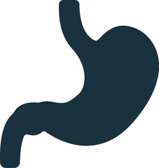 Stomach icon. Monochrome simple sign from anatomy collection. Stomach icon for logo, templates, web design and infographics.