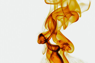 Abstract backdrop with stains of orange incense smoke