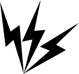 Lightning bolt icons with grunge isolated. Vintage flash symbol, thunderbolt. Simple lightning strike sign. 