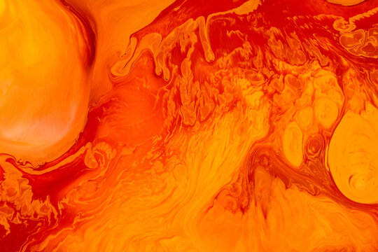 Abstract flow of liquid paints in mix - Powered by Adobe