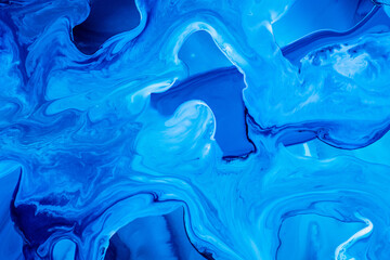 Abstract flow of liquid paints in mix