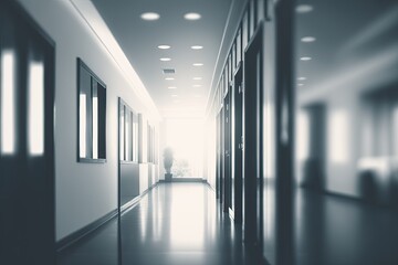 corridor in the office , ai generated