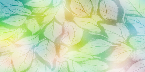 Spring background of leaves, vector design