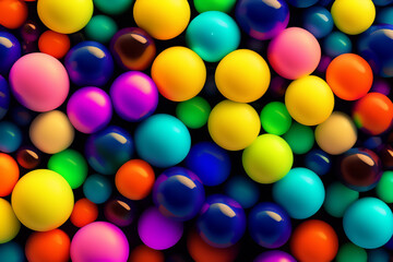 Fototapeta na wymiar Colorful 3d jelly beans background illustration