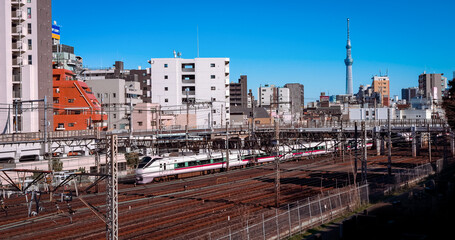 スカイツリーとE657系ひたち