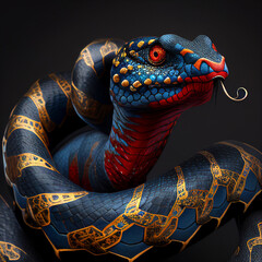 Serpiente dragon azul