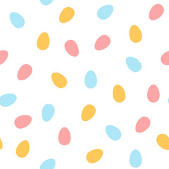 Easter seamless pattern of colorful eggs