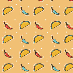 Textura Mexicana, fondo Mexicano, tacos y chile
