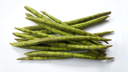 Healthy green vegan super food- Fresh harvested organic Moringa, Limaran, ben-oil, drum stick,...