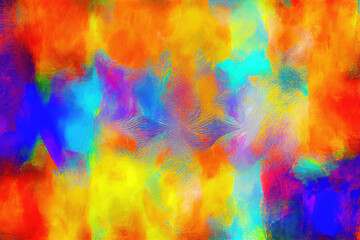 Obraz na płótnie Canvas abstract colorful background in painted style created with Generative AI technology