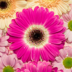 Close-up op colorful gerberas flowers.