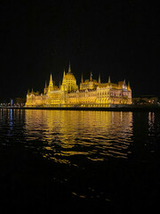 Hungarian Parliament Building at night