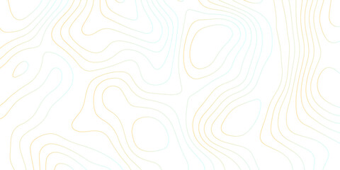 Fototapeta premium Abstract Topographic map background with wave line. gradient multicolor wave curve lines banner background design. Vector illustration. Line topography map contour background.