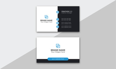 Modern and simple business card design. modern creative business card and name card horizontal simple
clean template vector design. Creative modern business card template. Personal visiting card.