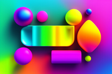 Abstract colorful fluorescent background illustration