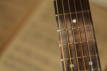 Music, guitar, sunny mood, notes, love, passion