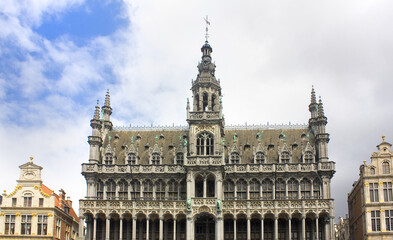Fototapeta na wymiar Beautiful architecture of Old Town in Brussels, Belgium