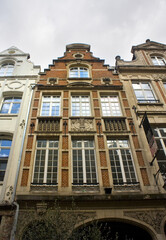 Fototapeta na wymiar Beautiful typical architecture of Old Town in Brussels, Belgium