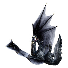Naklejka premium 3D Rendering Fairy Tale Dragon on White