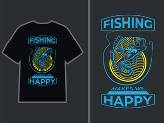 Fototapeta premium Fishing T-shirt design
