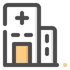 hospital colored icon
