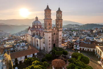 Fototapeta na wymiar Taxco, Guerrero, Pueblo magico, Aerial photo