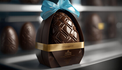 Easter chocolate egg exhibition created by AI