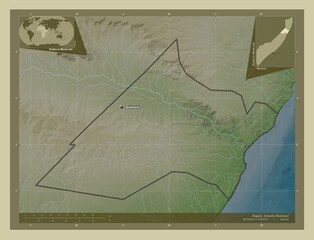 Nugaal, Somalia Mainland. Wiki. Labelled points of cities