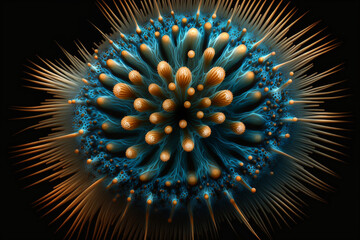 Generative AI of an abstract sea urchin