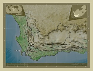 Western Cape, South Africa. Wiki. Labelled points of cities