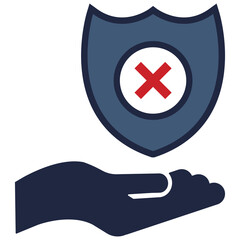 blue and white isolate safety icon vector
