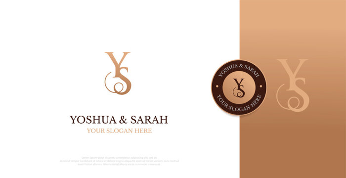 Wedding Logo Initial YS Logo Design Vector