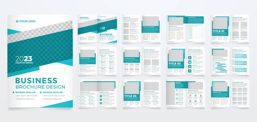 Fototapeta na wymiar business brochure template with clean style and modern layout use for business profile and presentation 