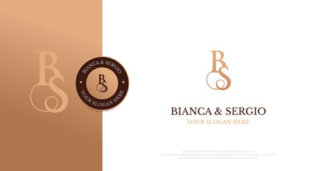 Wedding Logo Initial BS Logo Design Vector