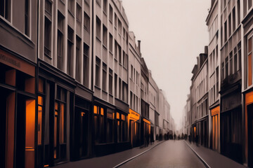 Naklejka premium buildings and architecture cartoon illustration. Generative ai.