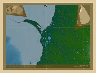 Mannar, Sri Lanka. Physical. Labelled points of cities