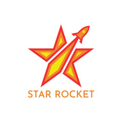 Star rocket logo. Simple Modern, unique.