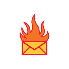 Letter Fire Logo. Simple, modern, unique.