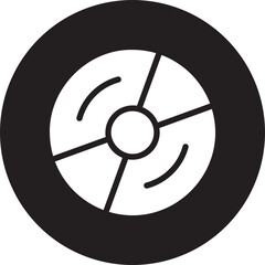 Obraz premium cds glyph icon