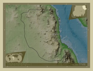 Red Sea, Sudan. Wiki. Labelled points of cities