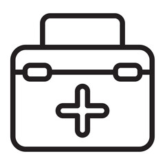 first aid kit line icon