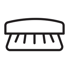 cleaning brush line icon